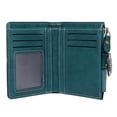 thumbnail image 4 of TAZAG Oil Leather Women's Short Wallet Zipper Coin Bag Hollow Multi-Function Card Holder, 4 of 8