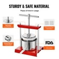 thumbnail image 4 of VEVOR Fruit Wine Press Manual Press for Wine Making 1.6 Gal/6L Stainless Steel, 4 of 9