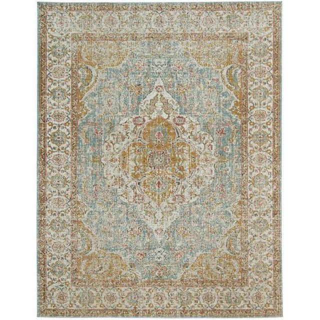 Amer Rug ETE35776 5 ft. 7 in. x 7 ft. 6 in. Eternal Transitional Power-Loomed Rug, Gold