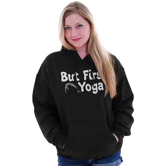 1st Yoga Relaxing Meditation Namaste Women Plus Size Graphic Pullover Hoodie Brisco Brands 2X
