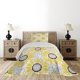 thumbnail image 3 of Ambesonne Yellow Quilted Coverlet 2 Pcs, Sun Flower Nature Art, Twin Size, Yellow Grey, 3 of 4