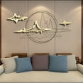 thumbnail image 3 of Metal Mountain Wall Art, Large Mountains Wall Decor, Mountain Rivers Decorative Painting, Suitable for Living Room, Bedroom, Office, Indoor and Outdoor, 3 of 5