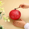 thumbnail image 2 of Steel Tongue Drum, 6 Inch 8 Note Steel Hand Drum with Bag, Music Book, Drumsticks, Mallet Holder and Finger Paddles, for Camping, Meditation or Yoga .(Red), 2 of 11