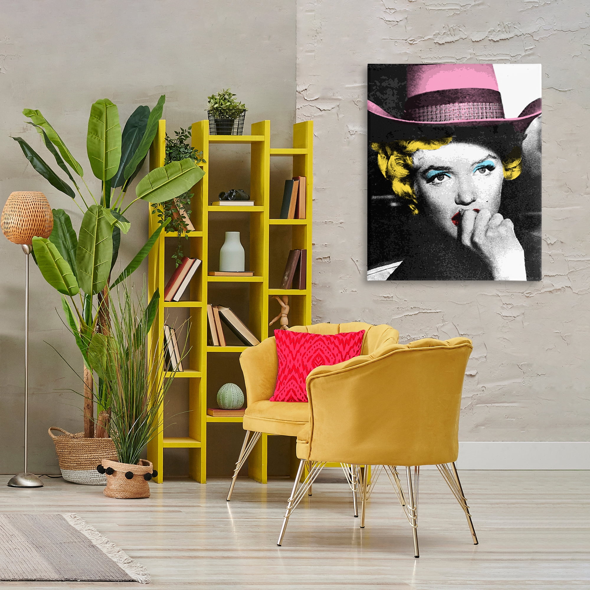 Stupell Industries Vintage Pop Culture Icon People Painting Wrapped Canvas Art Print Wall Art, 30 x 40
