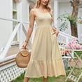 thumbnail image 5 of ZZwxWA Maxi Sundresses for Women 2025 Beach Dress with Pockets Flowy Swing Summer Maternity Long Dresses Casual Sundress, 5 of 7