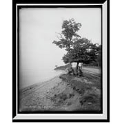 Historic Framed Print, Lake Ontario from the boulevard, Oswego, N.Y., 17-7/8" x 21-7/8"