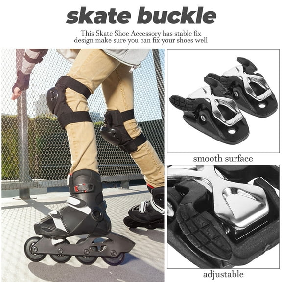 HAKIDZEL 2pcs Replaceable Skate Buckles For Roller Skates Accessories For Smooth Skating Experience For Men And Women