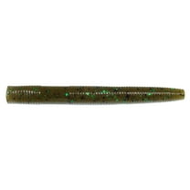 Zoom Beatdown Finesse Fishing Bait, Green Pumpkin Green, 3 1/4", 10-pack, Soft Baits