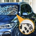 thumbnail image 3 of Gold and Black Cow Print Car Windshield Sun Shade Foldable Car Front Window Visor Heat and UV Protection 57x31.5, 3 of 8