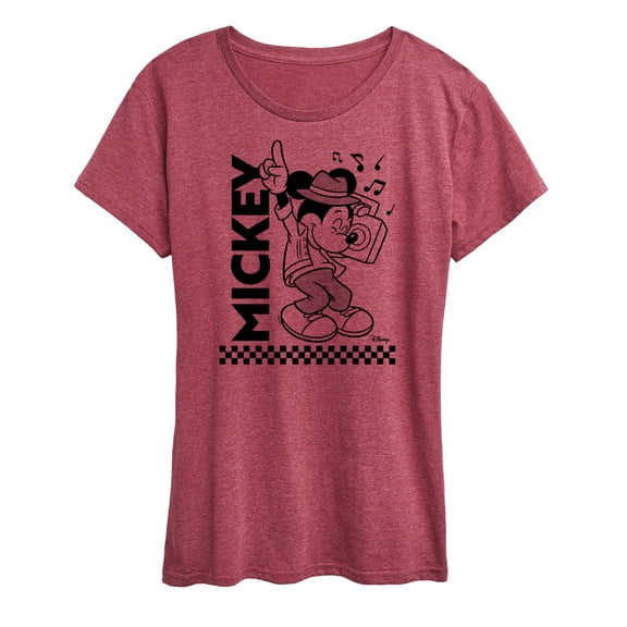 Disney - Mickey & Friends - Boombox & Jammin' Mickey - Women's Short Sleeve Graphic T-Shirt