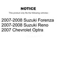 thumbnail image 2 of SIM Front Rear Semi-Metallic Brake Pads Kit for Car Chevrolet Optra Suzuki Forenza Reno KSM-100022, 2 of 8