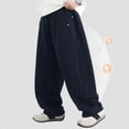 thumbnail image 5 of ZHANGDER Boys Sweatpants Teen Boys Baggy Barrel Pants Wide Leg Open Bottom Pants with Pockets Casual Streetwear, 5 of 6