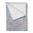 thumbnail image 2 of Ethnic Soft Flannel Fleece Throw Blanket, Far Eastern Mandala Pattern with Floral Spring Vibrant Oriental Nature Tones, Cozy Plush for Indoor and Outdoor Use, 50" x 60", Multicolor, by Ambesonne, 2 of 5