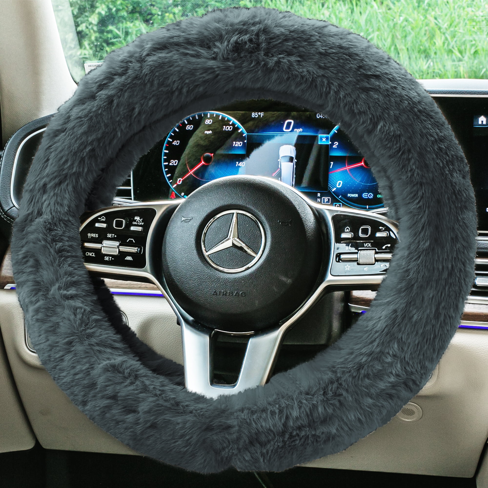 Plush Protective Animal Print Soft Steering Wheel Cover for Car Truck SUV