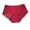 Red, variant on Lace Boyshort Panties for Women - Mid Waist Solid Color Briefs, Soft Breathable 3-Sided Base Layer for Daily Casual Wear