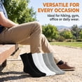 thumbnail image 5 of TRANSLINK Men's 6 Pack Crew Socks, 2 Black 2 White 2 Gray, 75% Cotton Cushioned Athletic Socks, Moisture Wicking Work Socks, 5 of 7