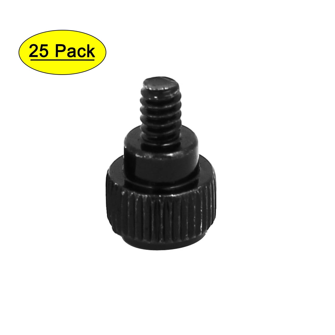 M3.5x5mm Male Thread Metal Computer Desktop PC Case Thumb Screws Black