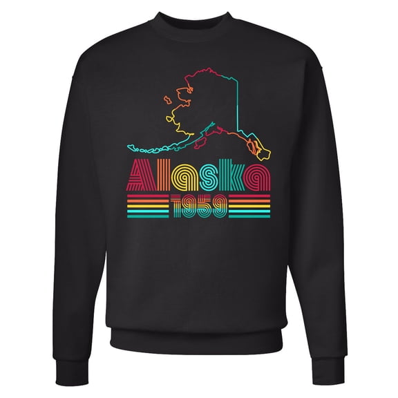 Inktastic Alaska 1959 with Retro Font Adult Sweatshirt