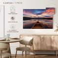 thumbnail image 5 of Elephant Stock Canoe On Calm Waters Wall Art - Horizontal Canvas Wall Art - Living Room Wall Decor - Nature Canvas - Blue And Brown Decor - 36" x 24", 5 of 8