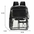 thumbnail image 3 of Clear Backpack for Stadium Events, Heavy Duty Transparent Bookbag with Reinforced Strap, Large Capacity See Through Clear Bag, 3 of 7