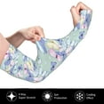 thumbnail image 3 of Easygdp Colorful Butterfly Adult Ice Silk Sunscreen Arm Cover with Thumbhole, Cooling Compression Arm Cover for Cycling, 3 of 8