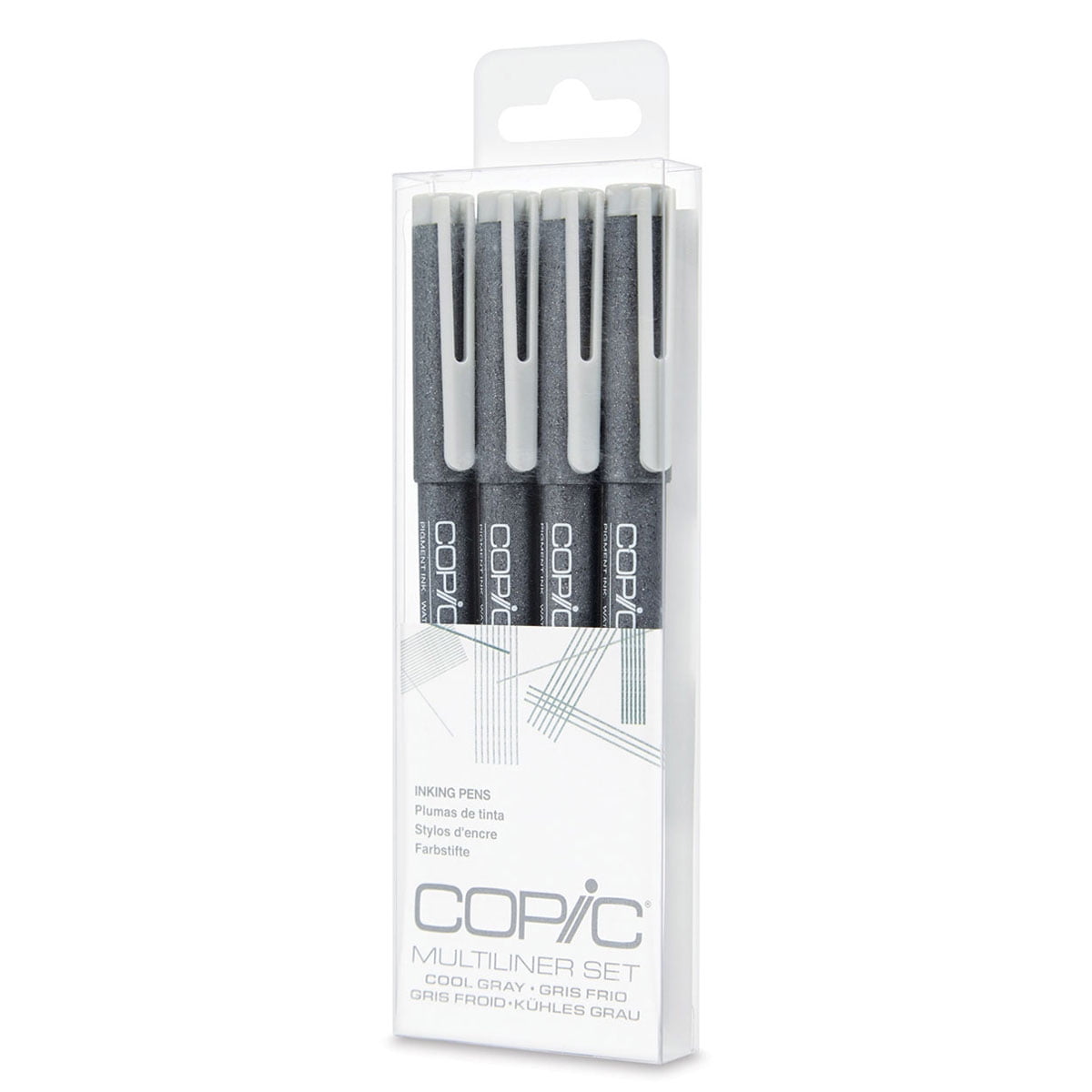 Copic® Multiliner Set, 4-Pen, Cool Grey