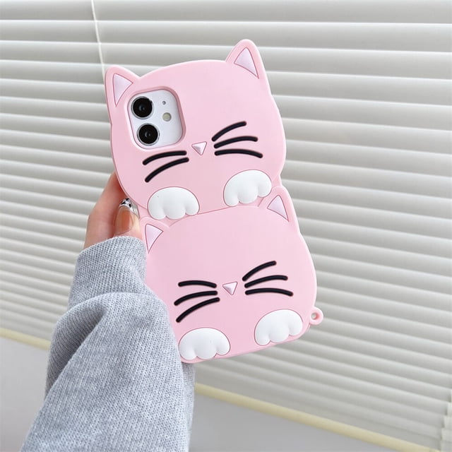 Bonita funda de teléfono con dibujos animados en 3D para iPhone, funda de silicona suave y luminosa para modelos 13, 12, 11 Pro, X, XR, XS Max, 6, 6s, 7, 8 Plus, SE, 2020 Fivean unisex