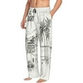 thumbnail image 2 of Balery Men'S Summer Vacation Scene With Camping Van Pants,Sleepwear Pants,Pajama Pants,Pj Bottoms Drawstring And Pockets-Small, 2 of 9