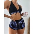 thumbnail image 2 of Traje de baño de 3 piezas con cintura alta y tirantes cruzados para mujer Fridja  nalpqowj51105, 2 of 5