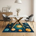 thumbnail image 3 of ODIKA Playroom Galaxy Ship Theme Cartoon Planets Rocket Border Science for Small Living Room, Bedroom, Easy Care Kids Safe, 3 of 7