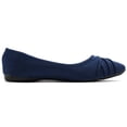 thumbnail image 5 of Ollio Women's Shoes Ballet Dress Faux Suede Pleated Pointed Toe Flats 1BN1833, 5 of 6