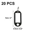 thumbnail image 2 of Unique Bargains Key ID Label Tags Split Ring Keyring Keychain Black Hotel Office  Locker 20Pcs, 2 of 7