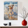 thumbnail image 5 of Funny Dog on Beach Canvas Wall Art, Tibetan Terrier Dog Picture Ocean Artwork for Bathroom Bedroom Living Room, Art Decor 8x12 Inches, 5 of 6