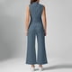 thumbnail image 4 of Conjuntos de dos piezas para mujer para el verano 2025: camiseta sin mangas con cuello alto y pantalones cortos. Chándal deportivo, XS-XXL., 4 of 6