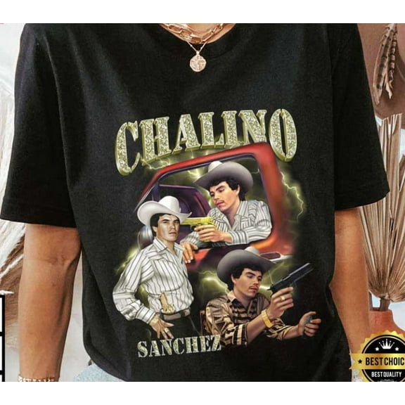 Chalino Sanchez Music T-Shirt Black Unisex Gift Fans All Size