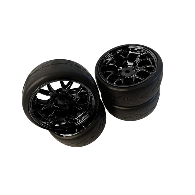 tredstone Roues et Pneus pour Tamiya TT01 TT02 HSP Crawler Véhicules Camions Noir