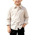 thumbnail image 2 of Taqqpue Toddler Boys Long Sleeve Button Down Shirts Plaid Casual Plus Size Blouse Tops,Loose Fit Fall Winter OverSize Jacket Shirts for Boys 1-5 Years, 2 of 10