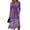 Purple, variant on BOMYJESK Summer Dresses for Women Slim Fit Long Sleeve Midi Dress Vintage Elegant Spring Office Dress White L