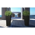 thumbnail image 5 of Aventis 13"x28"H Square Planter with Shelf Insert, Black, 2 Pack, 5 of 5