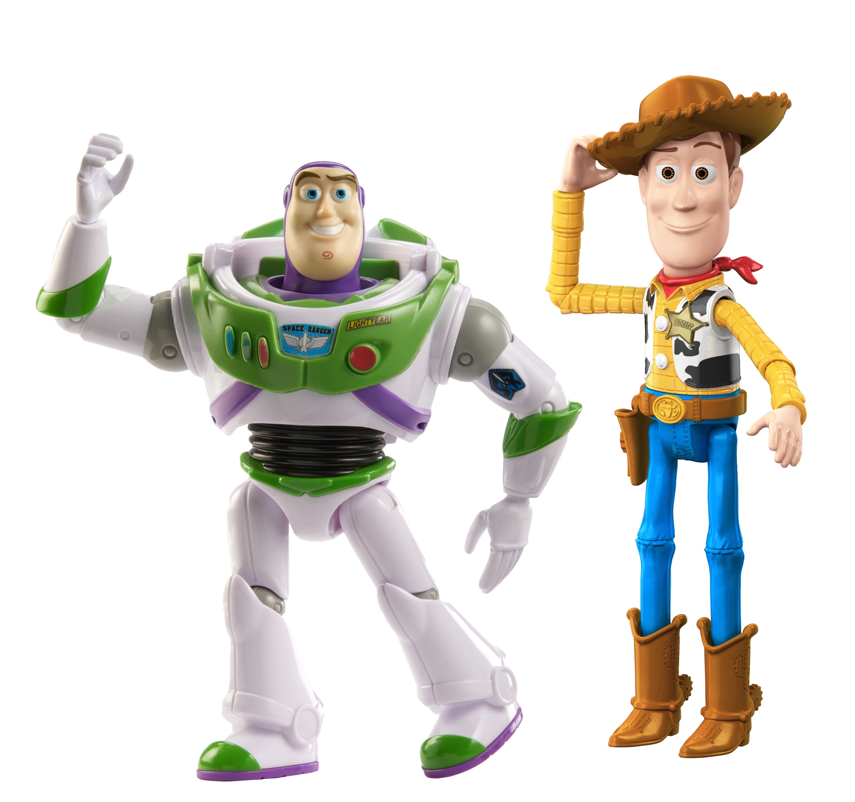 Disney and Pixar Toy Story 7-inch Woody and Buzz Action Figure Toys 2-Pack, Pizza Planet Adventure