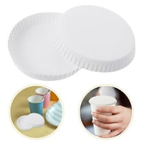 UPOUART Tea Cup Lids 100 Pcs Disposable Covers for Household, KTV, Party, Coffee Cups, Spill-Proof and Leak-Resistant