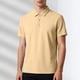 thumbnail image 1 of Blusa y camisa de manga corta con cuello vuelto para hombre, color liso, informal, holgada, a la moda, de seda helada, sin costuras, transpirable, elástica, con botones, de cedro, blusa de manga corta, 1 of 6