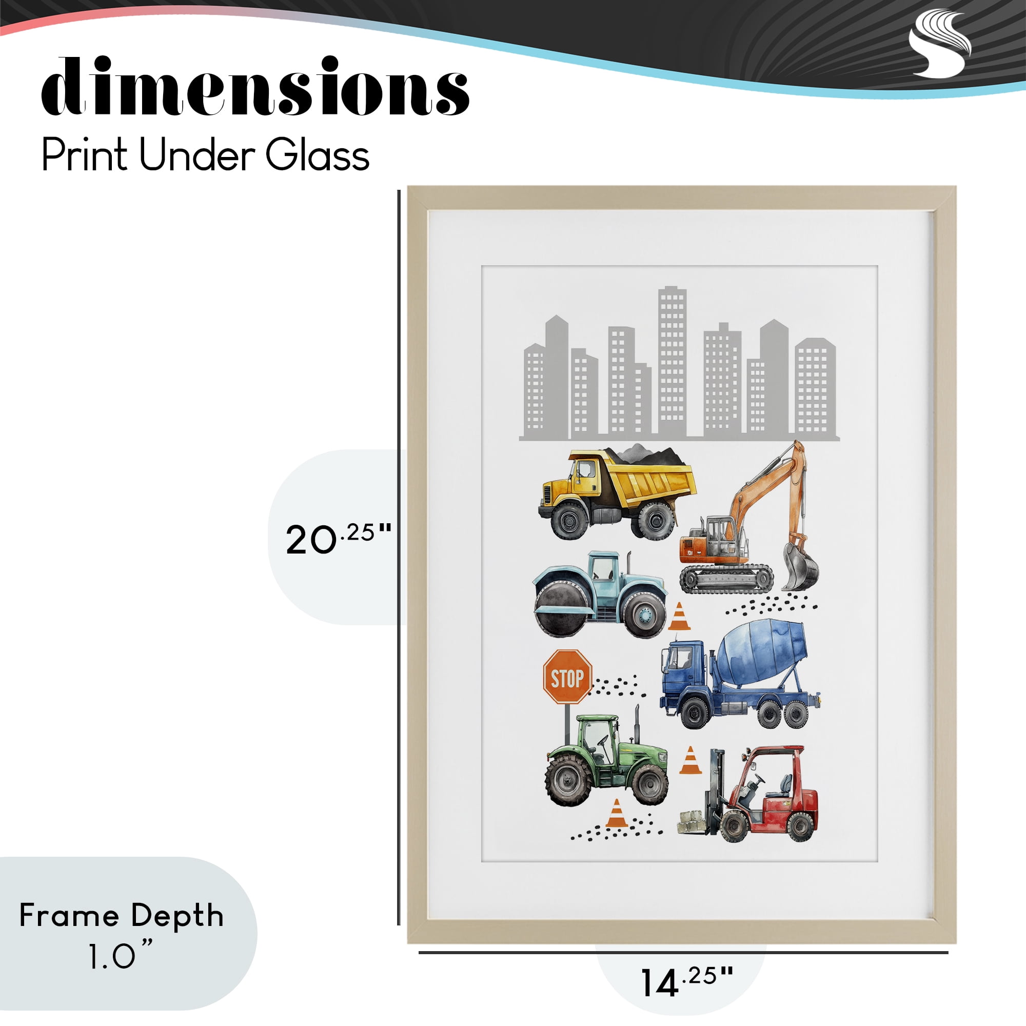 Stupell Industries City Keeps Moving Birch Framed Print Under Glass, design by Christine Simpson Art