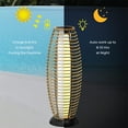 thumbnail image 6 of Grand Patio Outdoor Floor Lamp, LED Solar Powered Lantern for Garden, Poolside, Porch, Waterproof, Austin Natural Brown, 6 of 8