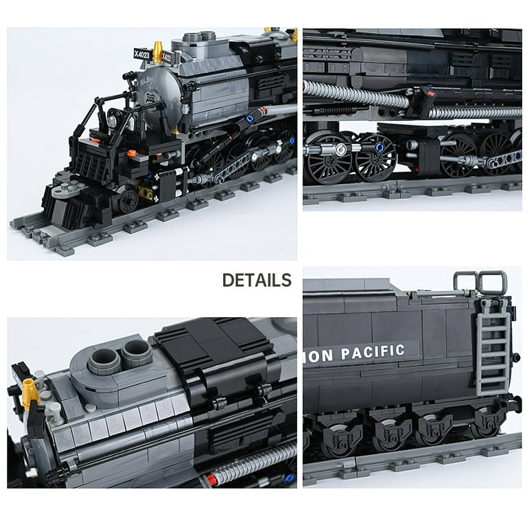 MACTANO Train Building Set Big Boy Steam Train Locomotive Building Kit for  Adult Black 1608PCS