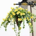 thumbnail image 4 of LShunze Artificial Hanging Flowers Fake Morning Glory for Outdoor Spring Summer Decoration, 44 Heads Realistic Fake Silk Petunia Flower UV Resistant for Outside Home Porch Patio, 4 of 8