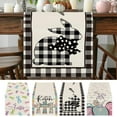 thumbnail image 4 of Bunny Egg He is Risen Easter Little Printed Happy Easter Table Runner, Spring Easter Seasonal Holiday Kitchen Dining Table Decoration for Indoor Outdoor Home Party Decor,13x72 Inch, 4 of 4
