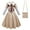 dress + bag, variant on KAWELL Khaki Costume for Girls Fancy Costumes Uniform Dress Halloween Outfit With Bow Sleeves Bag and Wigs