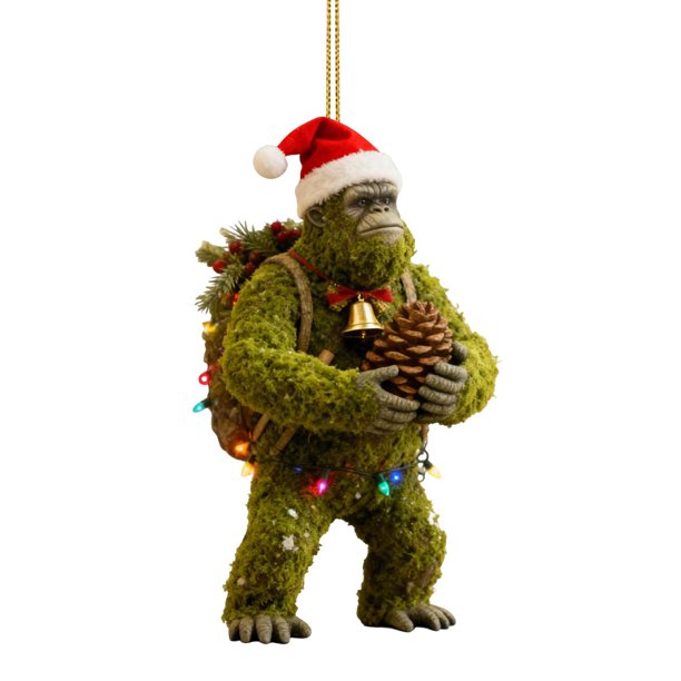 Adornos navideños de acrílico divertidos para colgar en el árbol de Navidad | Decoración navideña | Decoraciones festivas | 8 cm de diámetro