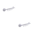 thumbnail image 3 of Toystoory Colgador de pared 6 ganchos estante organizador colgante ajustable soportes ventosa lechón almacenamiento sin costuras para el hogar Blanco 2piezas, 3 of 6